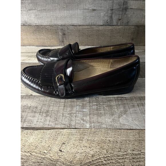 Cole Haan #3516 Kiltie Buckle Maroon Leather Loafers Size 12 main image 6
